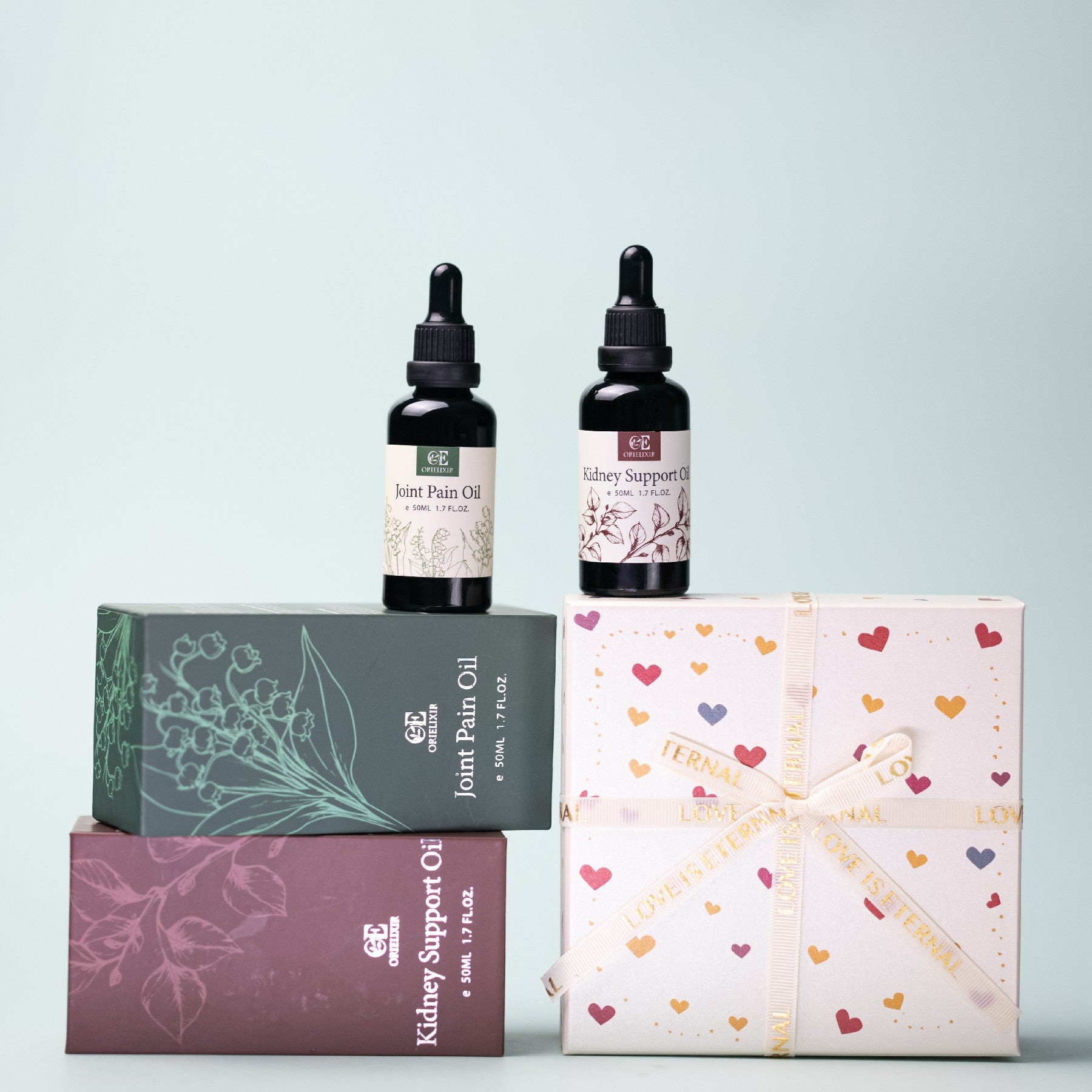 Orielixir Vitality Essential Oil blends Gift Set Box, Vital Root Oil & Joint Ease Oil, Recharge from the inside out, Natural Massage Oil Best Gift