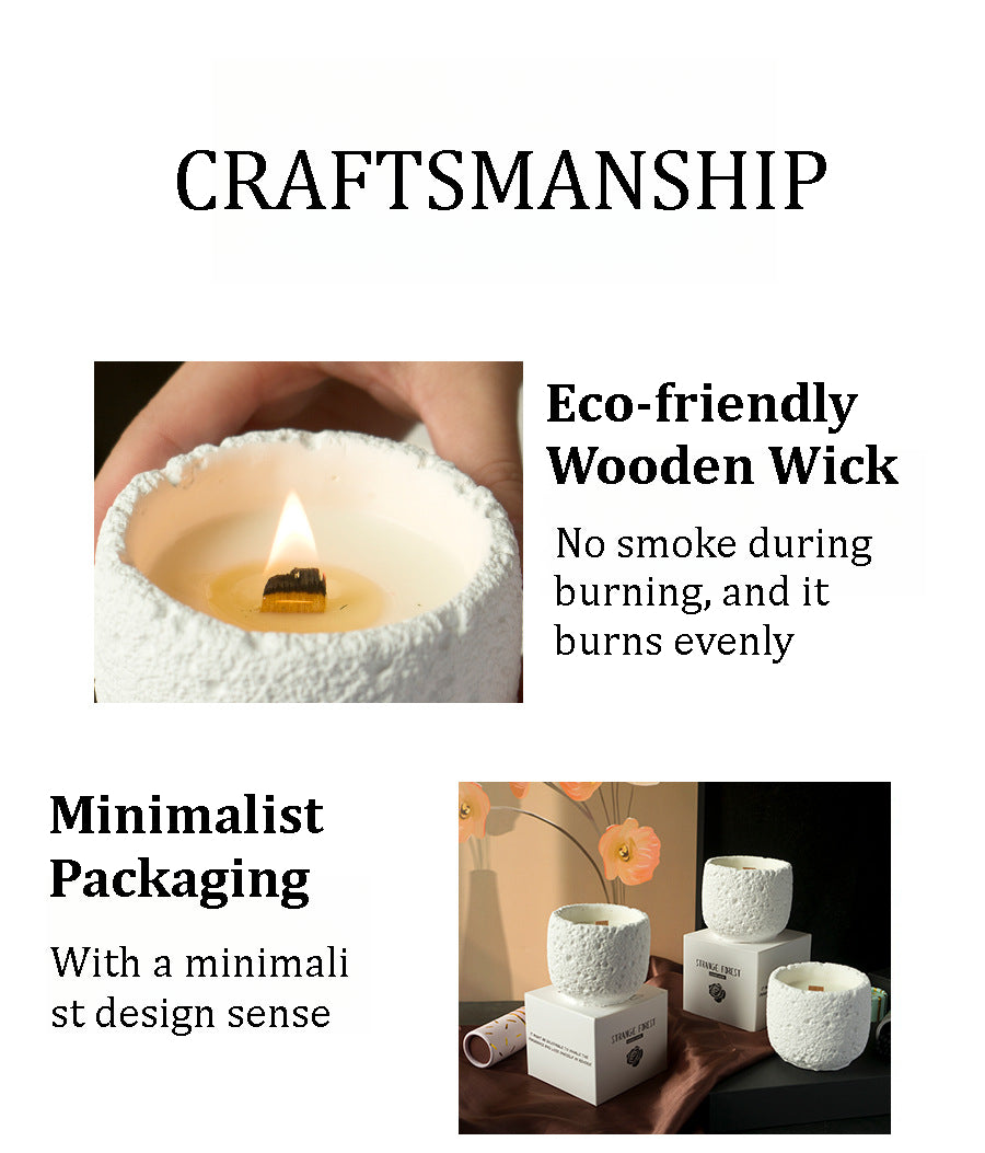 Plaster Cup Candle | Halloween Scented Candle | Soy Candles for Home Fragrance & Decor | Gypsum Material 200g