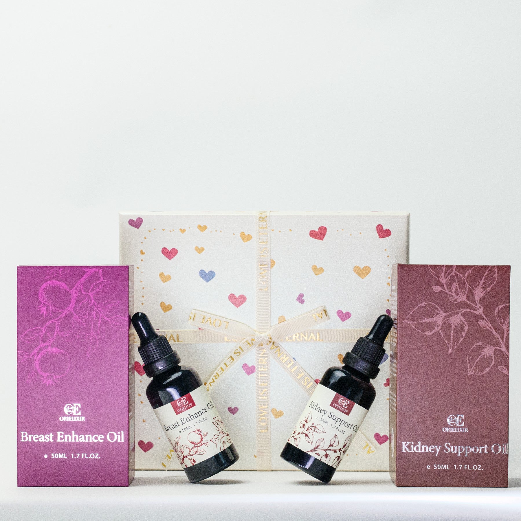 Orielixir  Wellbeing Essential Oil Blends Gift Set Box, Bloom Curve Oil & Vital Root Oil, For Female and Male, Natural Massage Oil Best Gift