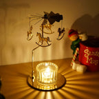Halloween-limited Spinning Candleholder Stainless Steel Material Aromatherapy Candle Holder Candlestick for Home Decor