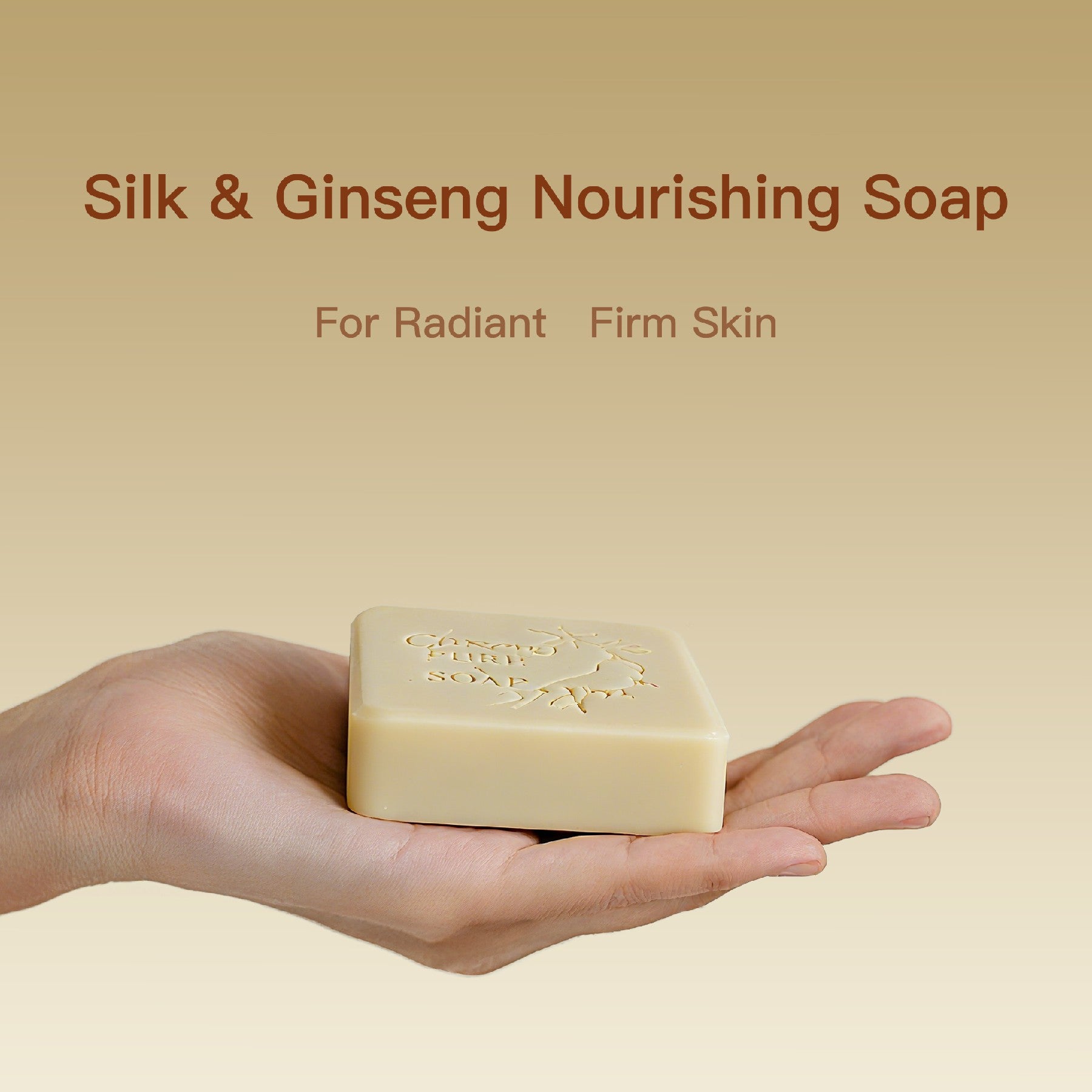 Silk & Ginseng Nourishing Soap, handmade, ginseng extract and silk protein, helping to refine the skin's texture 2oz