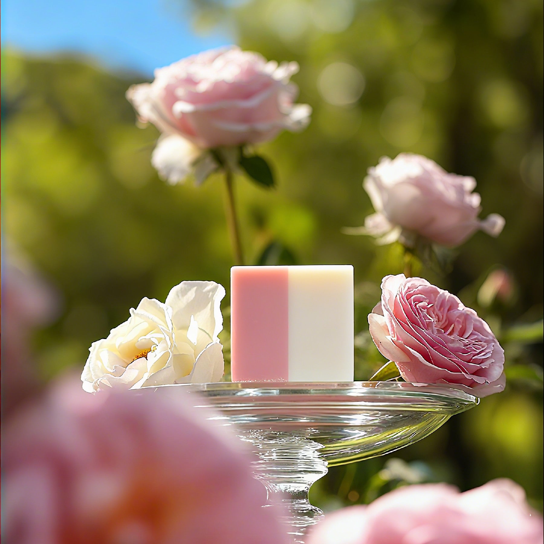 Rose Crystal Salt Soap, HandMade, Clean Energize Mind Body,Moisturize, Detoxify, Hydrate 4 oz