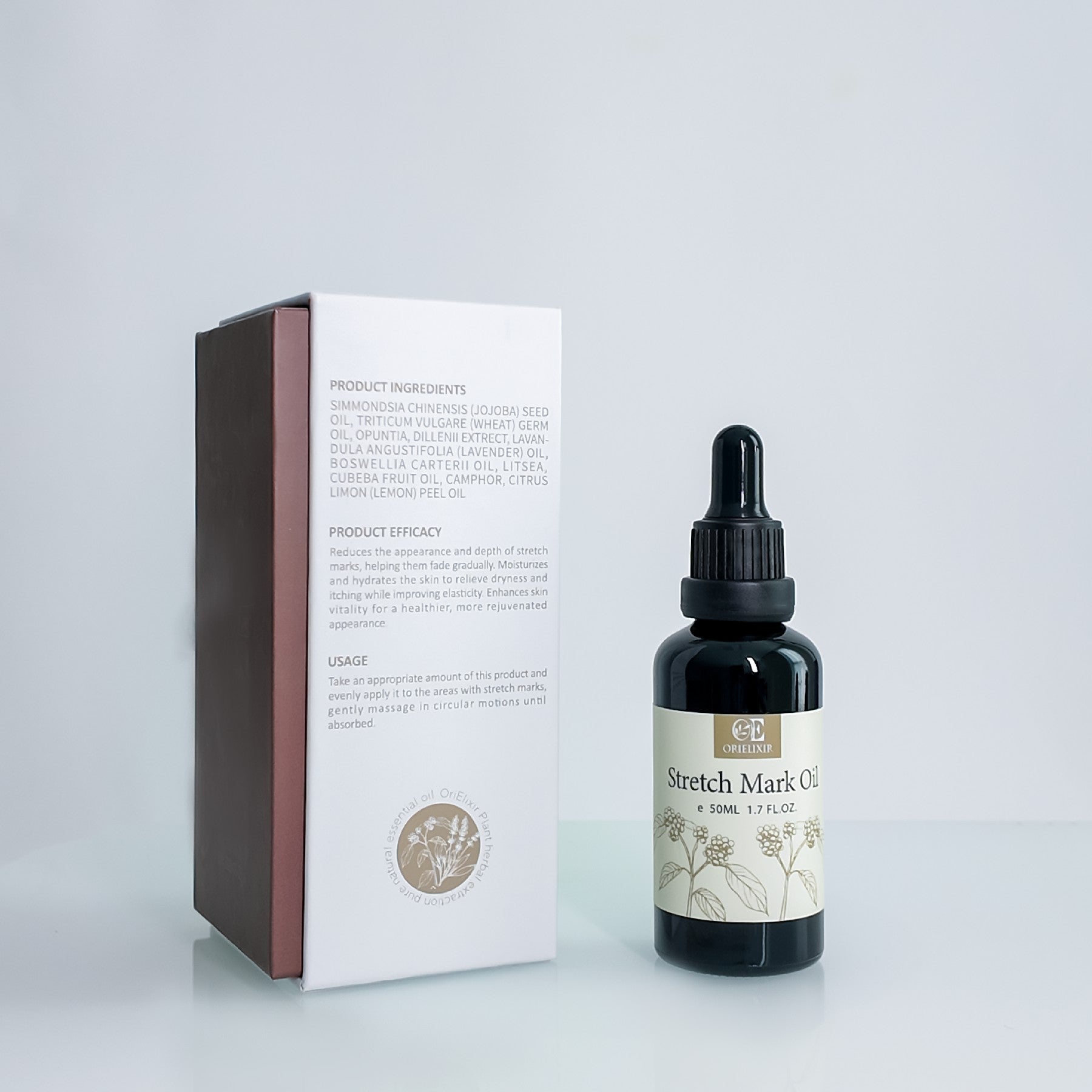 OriElixir Silk Body Oil｜Smooth as Satin, Care for Stretch & Glow – 100% Natural Massage Oil