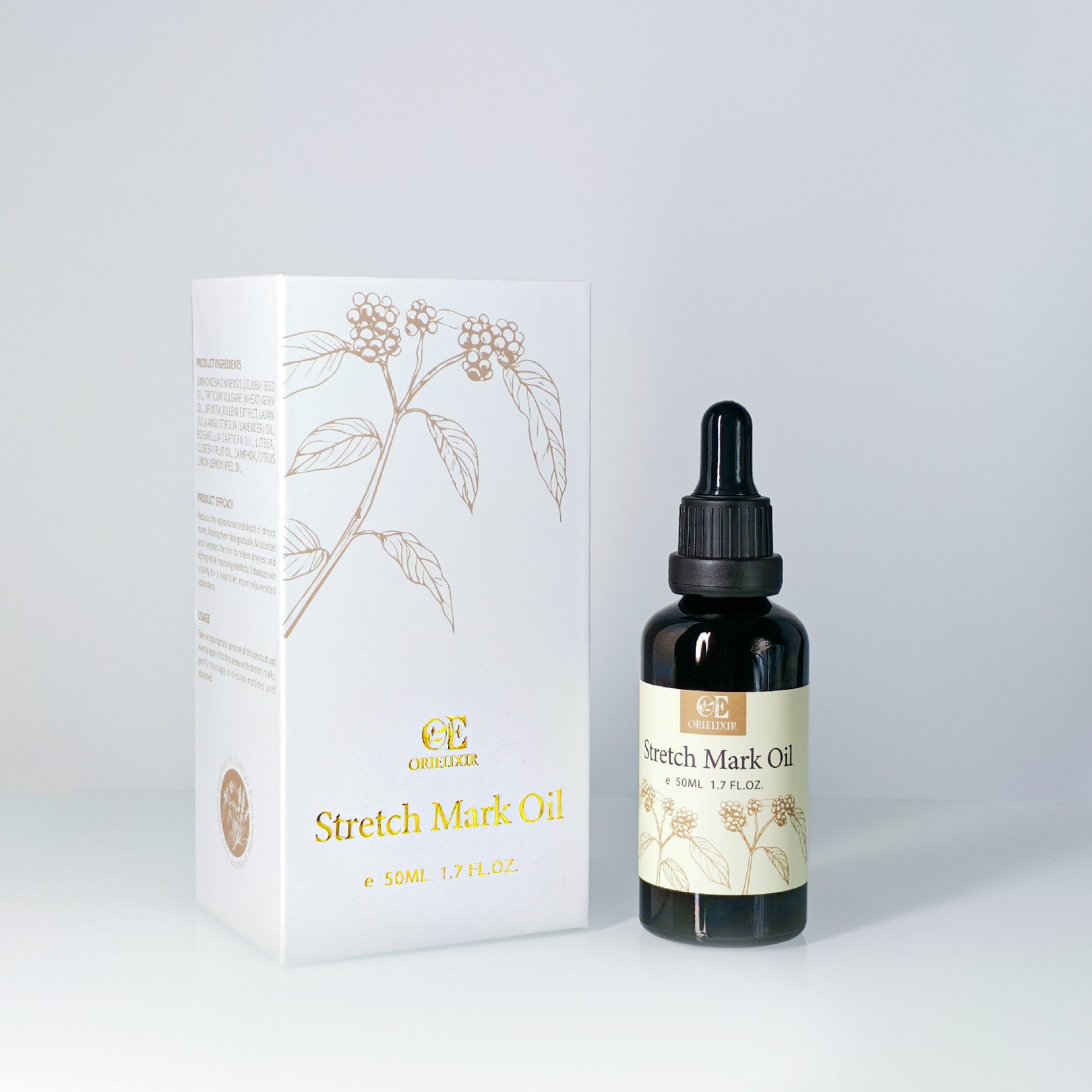 OriElixir Silk Body Oil｜Smooth as Satin, Care for Stretch & Glow – 100% Natural Massage Oil