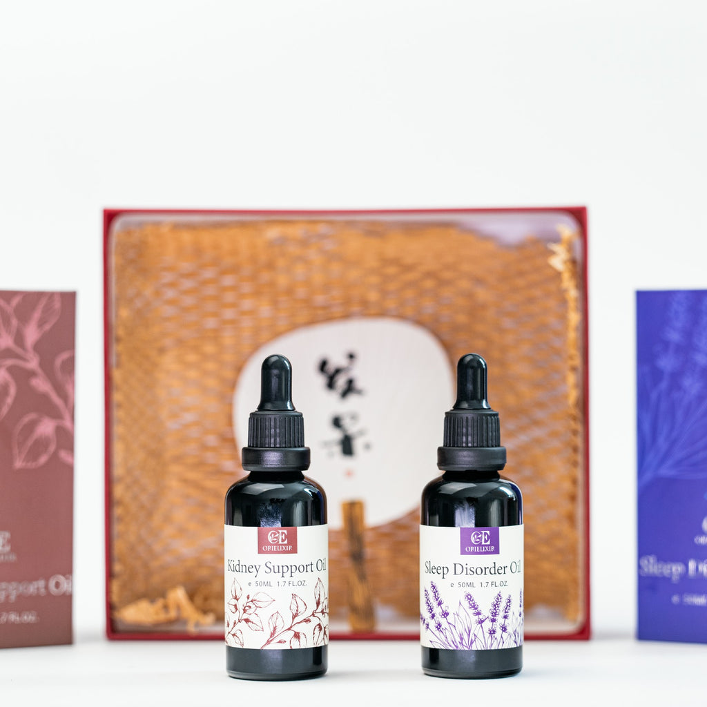 Orielixir Wellbeing Essential Oil Blends Gift Set Box, Sleep Essential Oil & Vital Root Oil, Natural Massage Oil Best Gift