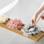 2-in-1 Body Scrubber, Shower Pouf with Soap Pocket, Mesh Shower Pouf Balls, Daily Shower, Travel Spa Use, Bath Accessory