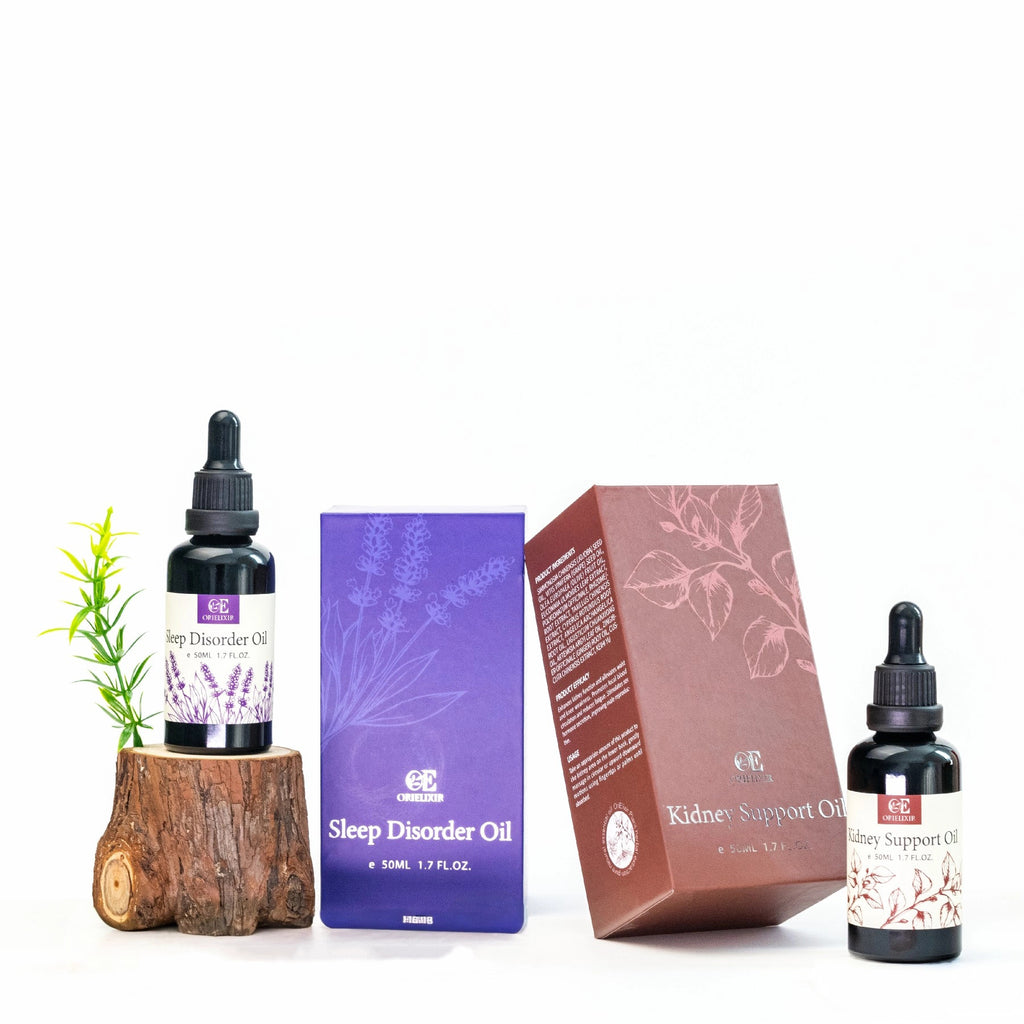 Orielixir Wellbeing Essential Oil Blends Gift Set Box, Sleep Essential Oil & Vital Root Oil, Natural Massage Oil Best Gift