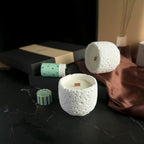 Plaster Cup Candle | Halloween Scented Candle | Soy Candles for Home Fragrance & Decor | Gypsum Material 200g