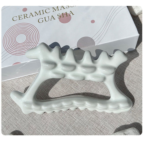 Ceramic Gua Sha Tool-100% Natural Materials|Safe and Gentle|Fishbone Shape