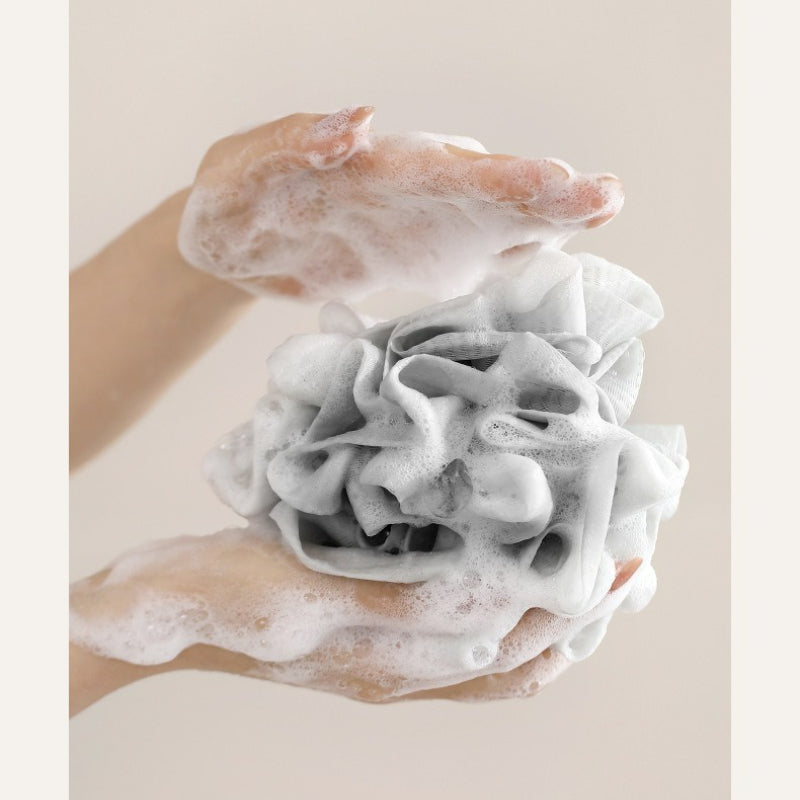 2-in-1 Body Scrubber, Shower Pouf with Soap Pocket, Mesh Shower Pouf Balls, Daily Shower, Travel Spa Use, Bath Accessory