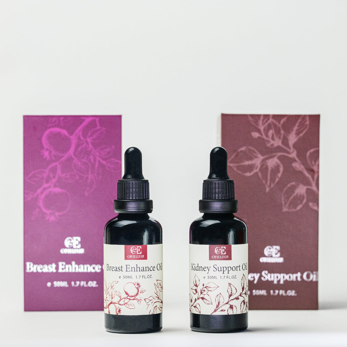 Orielixir  Wellbeing Essential Oil Blends Gift Set Box, Bloom Curve Oil & Vital Root Oil, For Female and Male, Natural Massage Oil Best Gift