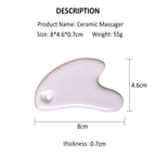 Ceramic Gua Sha Tool - Face & Body Sculpting Massager|100% Clay Repeatedly Fired