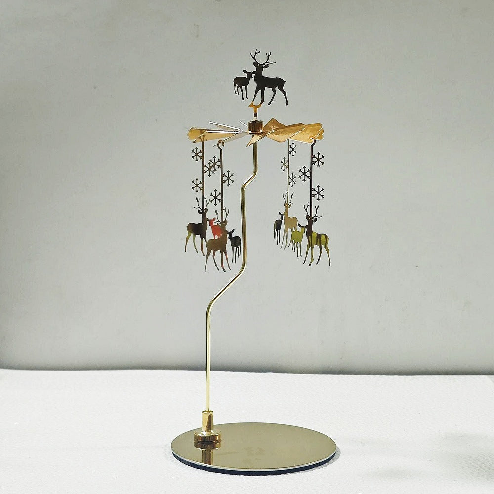 Halloween-limited Spinning Candleholder Stainless Steel Material Aromatherapy Candle Holder Candlestick for Home Decor