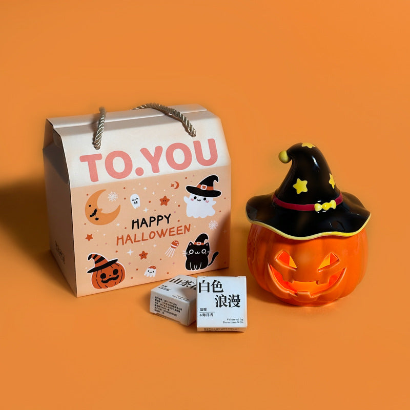 Halloween Ceramic Pumpkin Candleholder | Pumpkins Spooky Sculptures | Party Decoration