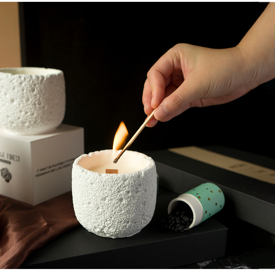 Plaster Cup Candle | Halloween Scented Candle | Soy Candles for Home Fragrance & Decor | Gypsum Material 200g
