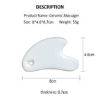 Ceramic Gua Sha Tool - Face & Body Sculpting Massager|100% Clay Repeatedly Fired