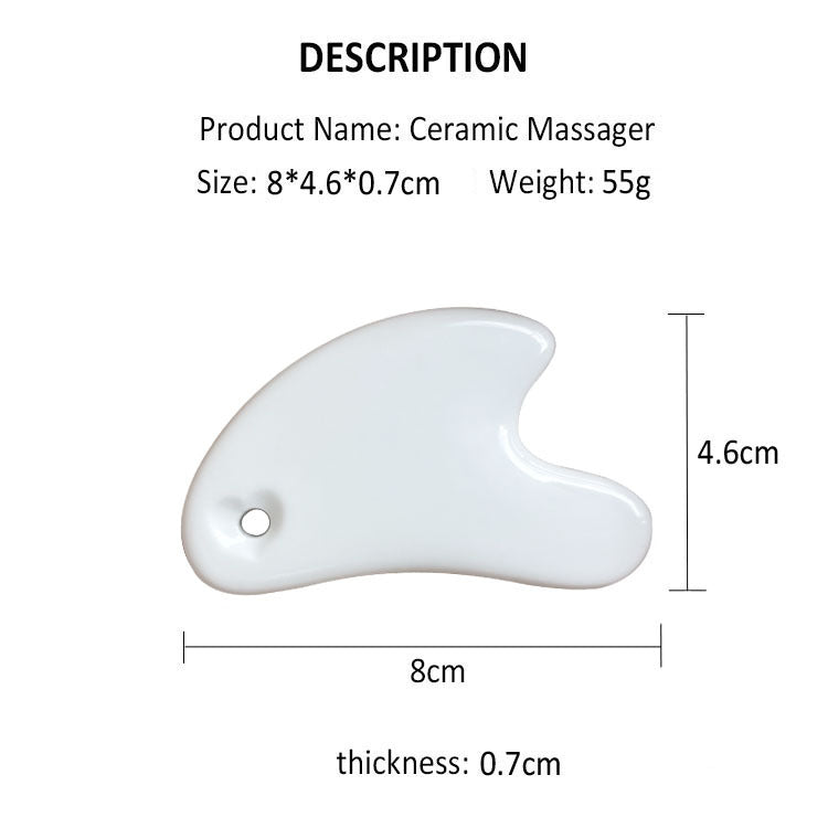 Ceramic Gua Sha Tool - Face & Body Sculpting Massager|100% Clay Repeatedly Fired