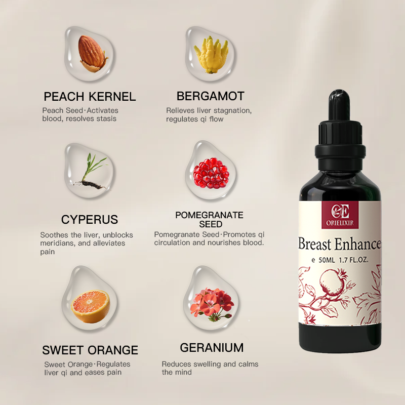 OriElixir Bloom Curve Oil ｜Natural Fullness, Feminine Grace – 100% Natural Massage Oil