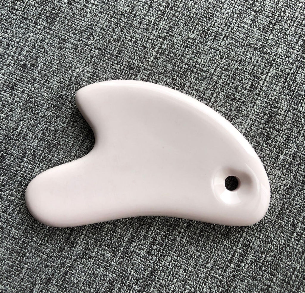 Ceramic Gua Sha Tool - Face & Body Sculpting Massager|100% Clay Repeatedly Fired