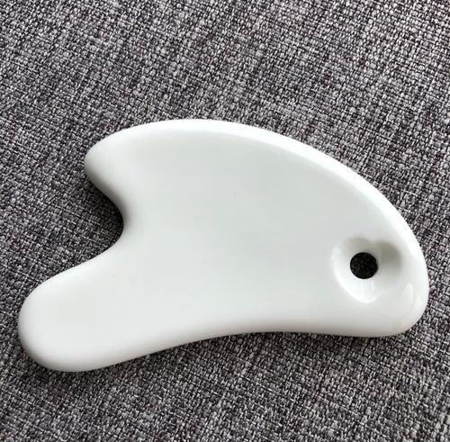 Ceramic Gua Sha Tool - Face & Body Sculpting Massager|100% Clay Repeatedly Fired