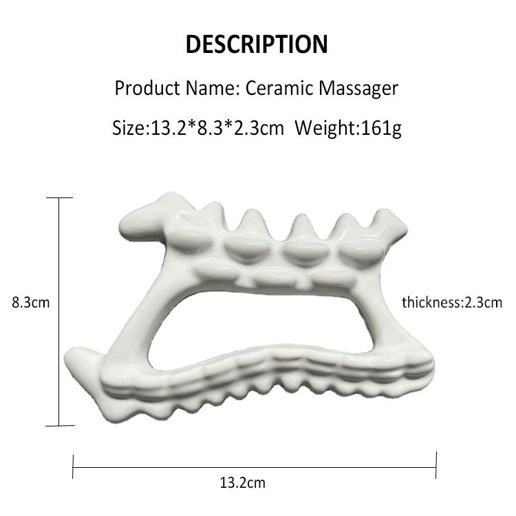 Ceramic Gua Sha Tool-100% Natural Materials|Safe and Gentle|Fishbone Shape