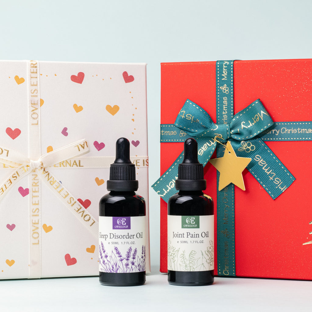 Orielixir  Wellbeing Essential Oil Blends Gift Set Box, Sleep Support Oil & Joint Ease Oil, 100% Natural Massage Oil Best Gift!