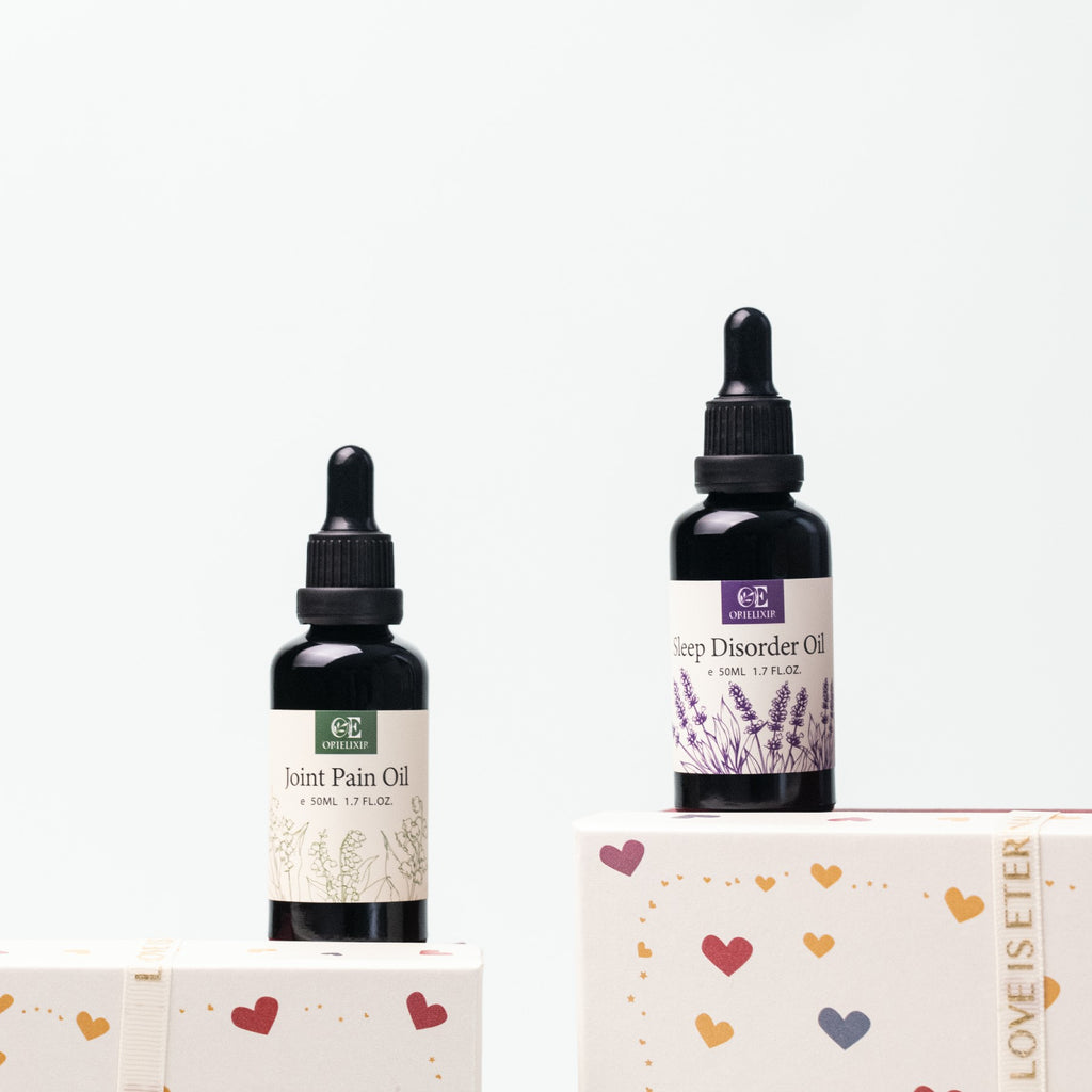 Orielixir  Wellbeing Essential Oil Blends Gift Set Box, Sleep Support Oil & Joint Ease Oil, 100% Natural Massage Oil Best Gift!