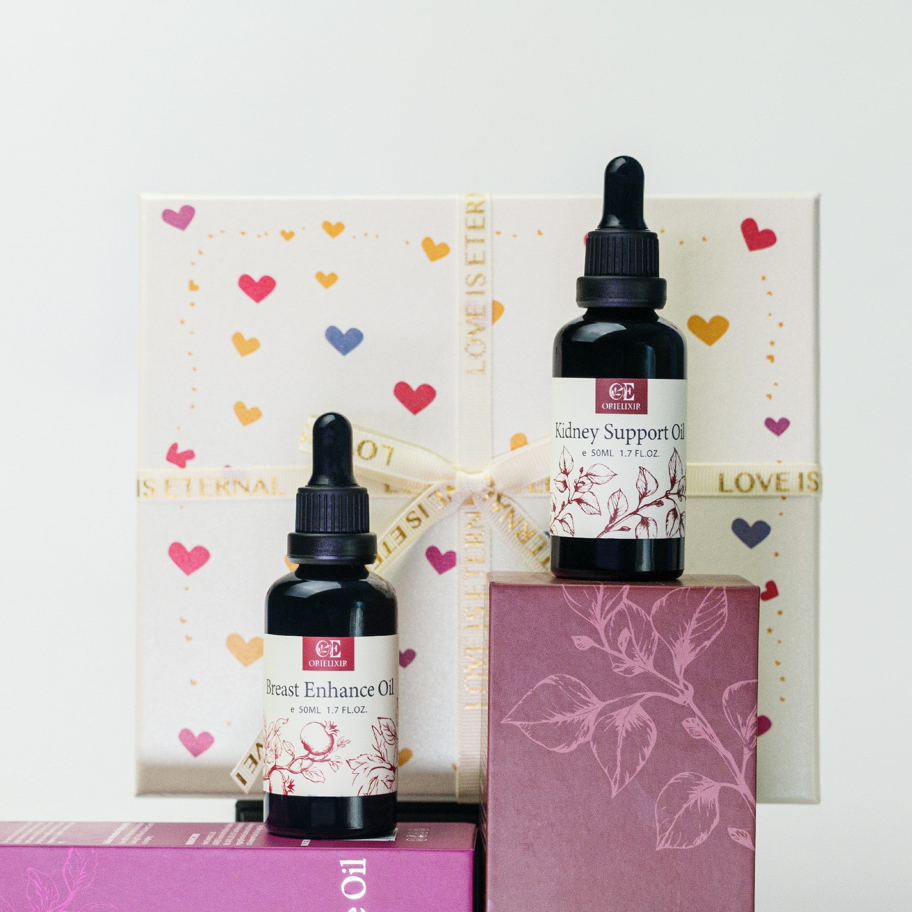 Orielixir  Wellbeing Essential Oil Blends Gift Set Box, Bloom Curve Oil & Vital Root Oil, For Female and Male, Natural Massage Oil Best Gift