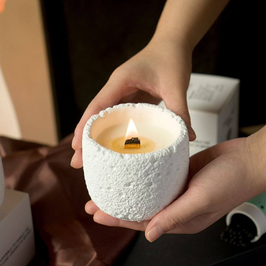 Plaster Cup Candle | Halloween Scented Candle | Soy Candles for Home Fragrance & Decor | Gypsum Material 200g