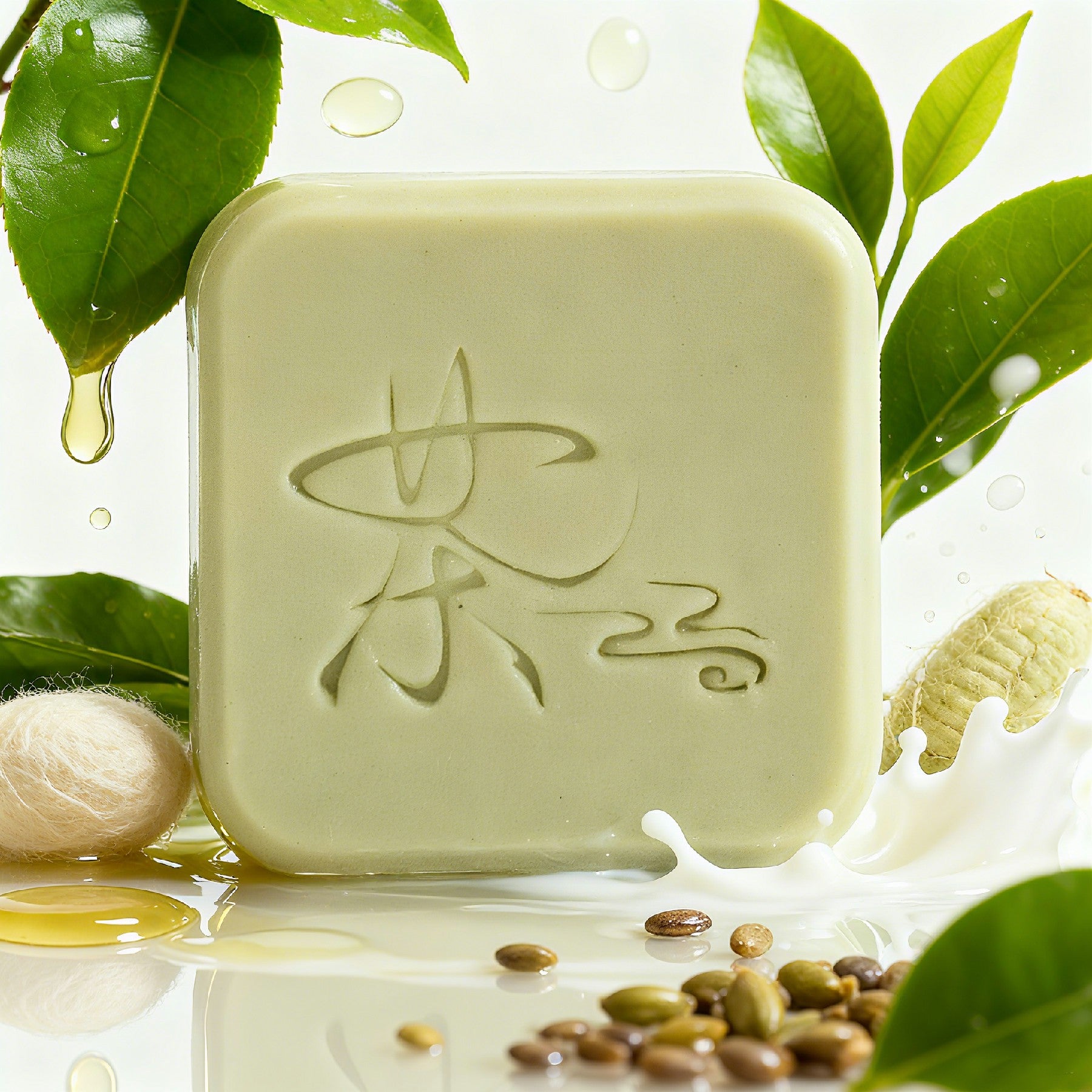 Green Tea Purifying Soap Gentle Exfoliating for Hydrating & Nourishing Skin , Cruelty-Free