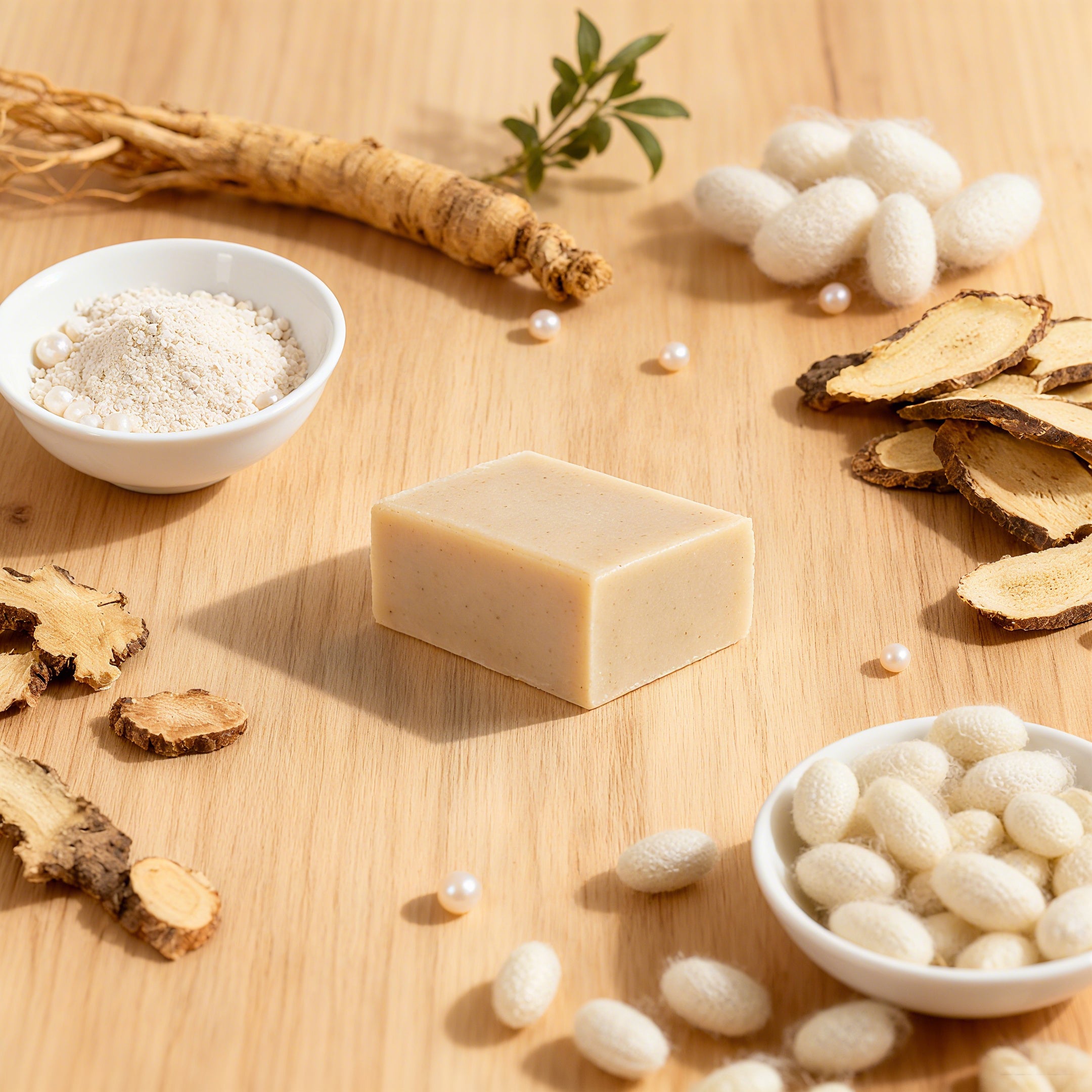 Herbal Nourishing Soap, TCM Whitening Secret Recipe, The Blend of Nourishing Plant Oils and Traditional Herbal Extracts