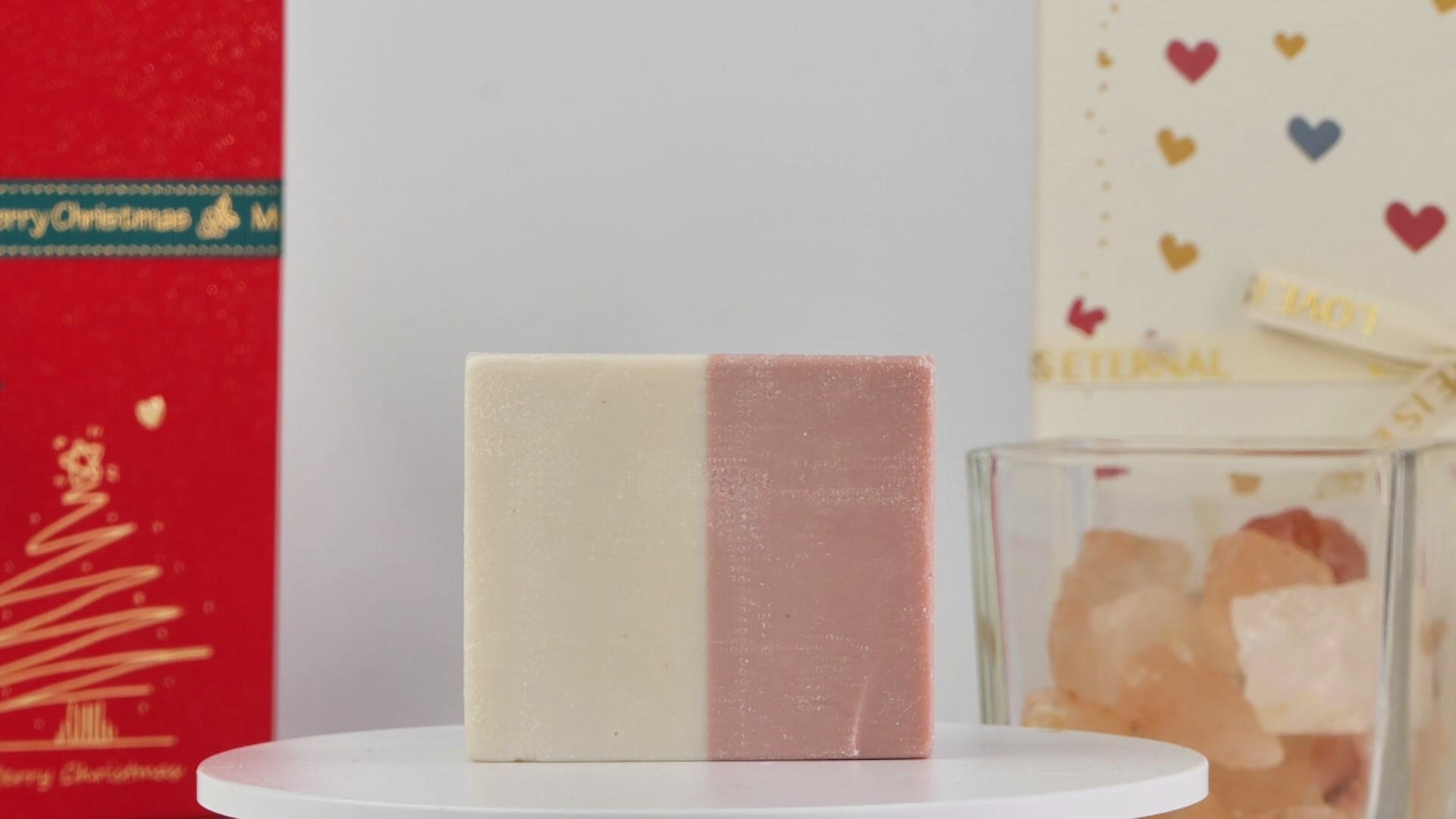 Rose Crystal Salt Soap, HandMade, Clean Energize Mind Body,Moisturize, Detoxify, Hydrate 4 oz