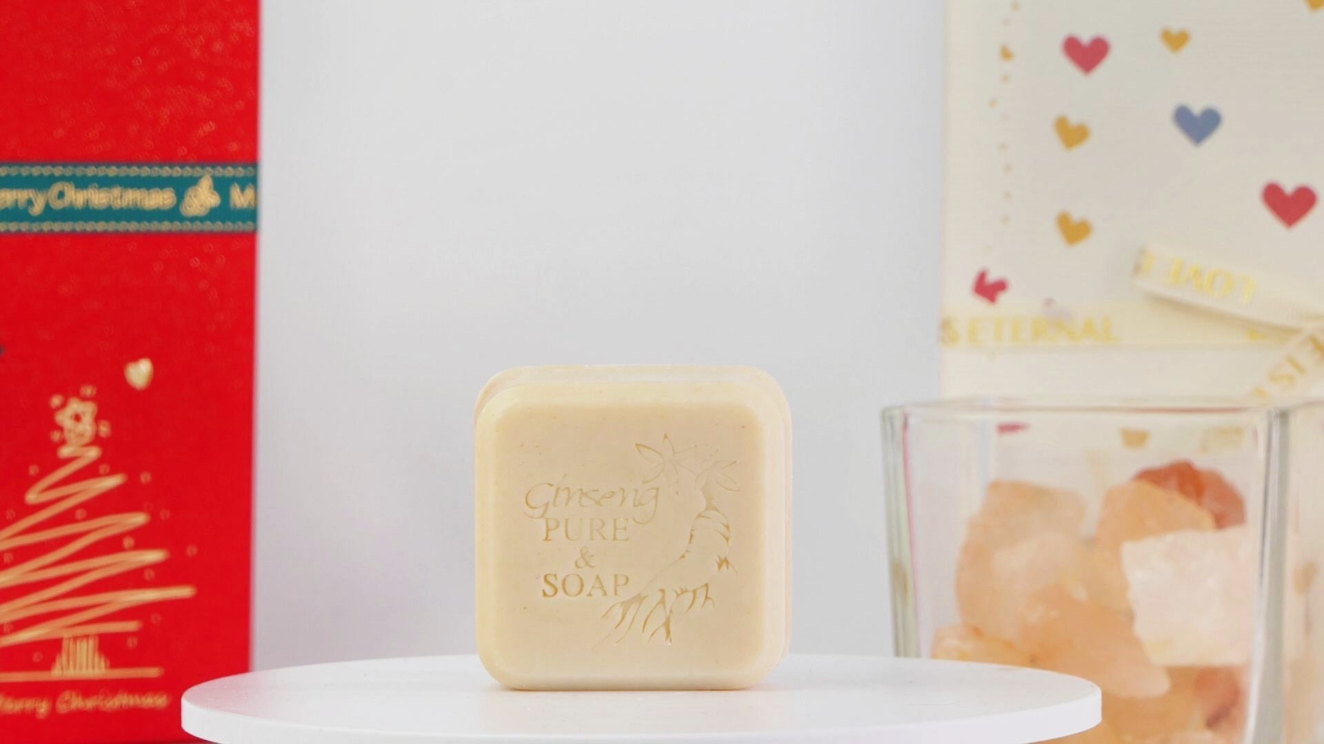Silk & Ginseng Nourishing Soap, handmade, ginseng extract and silk protein, helping to refine the skin's texture 2oz